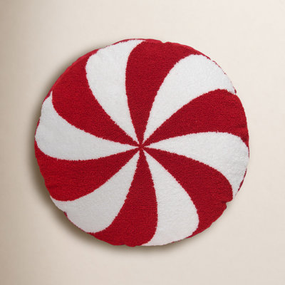 18" x 18" Peppermint Shaped Pillow
