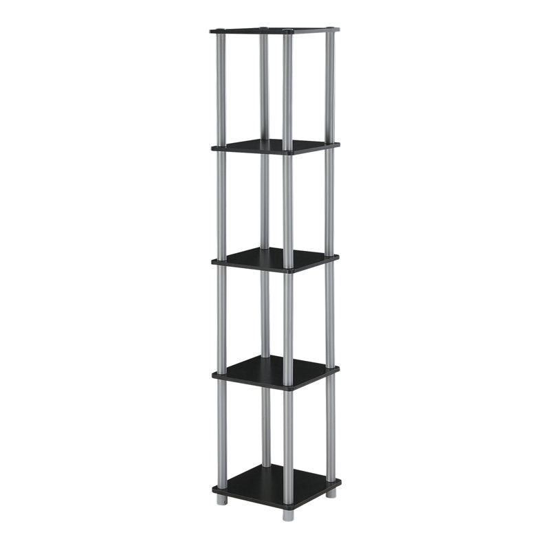 Mandrin 5 Tier Shelving Bookcase, Black/Gray