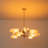 8-Light Glossy Leaf Glass Tiered Chandelier