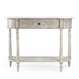 Danielle Marble 40" one- drawer Console Table