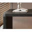 Bureau en bois massif noir demi-cercle-416582426