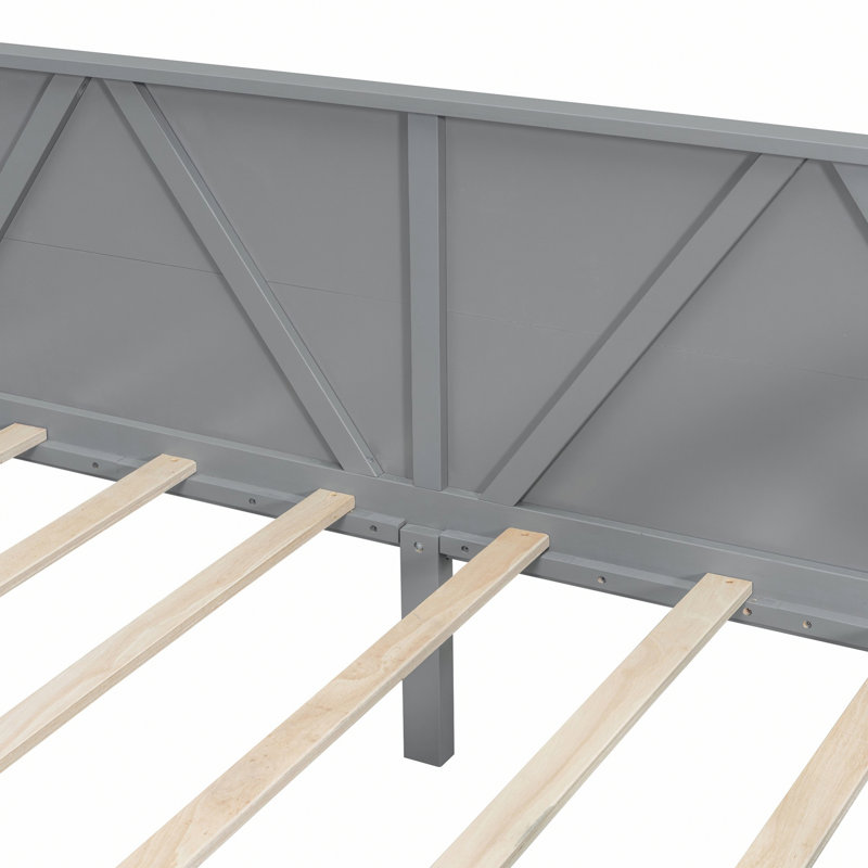 Lit de jour en bois pour la maison, Lit simple, Gris