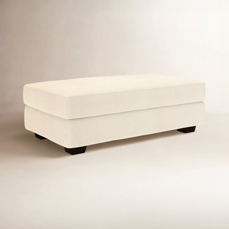 Repose-pieds rectangulaire 49 po Emilio, Bayou toile naturelle