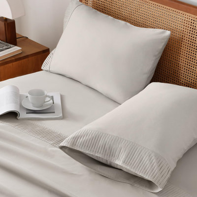 Andency Tannish Grey Sheets King Set 4 Pieces, Super Soft Sheets for King Size Bed, Microfiber King Sheet Set, Deep Pocket Up to 16", Hotel Luxury Breathable & Cooling Bedding Sheets & Pillowcases
