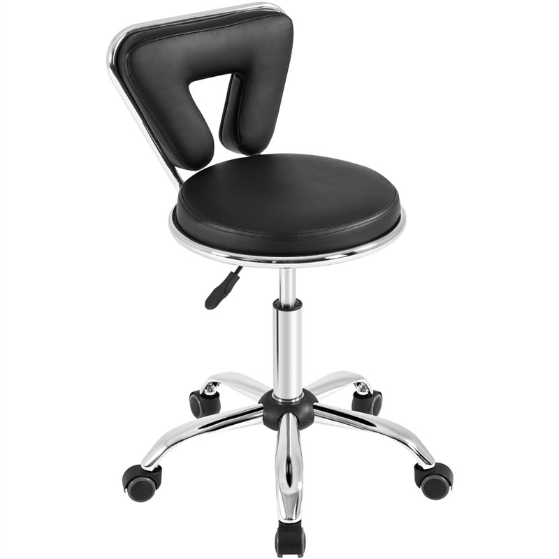 Backed Adjustable Height Ergonomic Lab Stool
