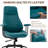 Diamond Quilted PU Leather Office Chair with Premium Durable Construction, Slient Wheels, Easy Assembly, Green-677448572