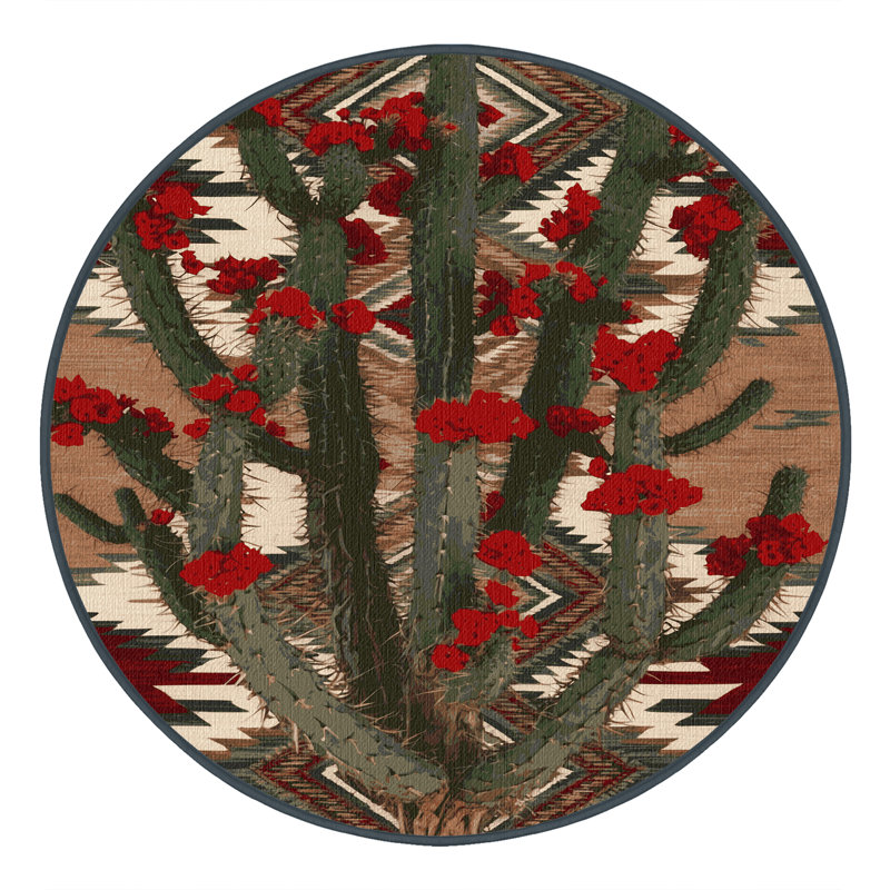  Tapis lavable Ocotillo Southwestern, Rond 4 pi
