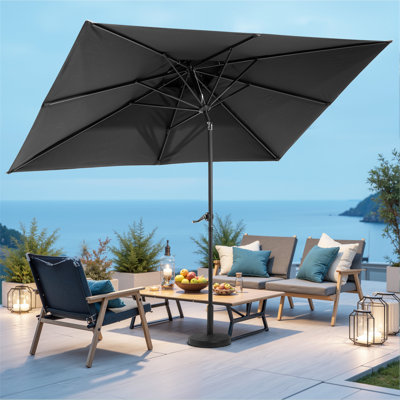 Parasol de marché avec base 116 po x 76 po
