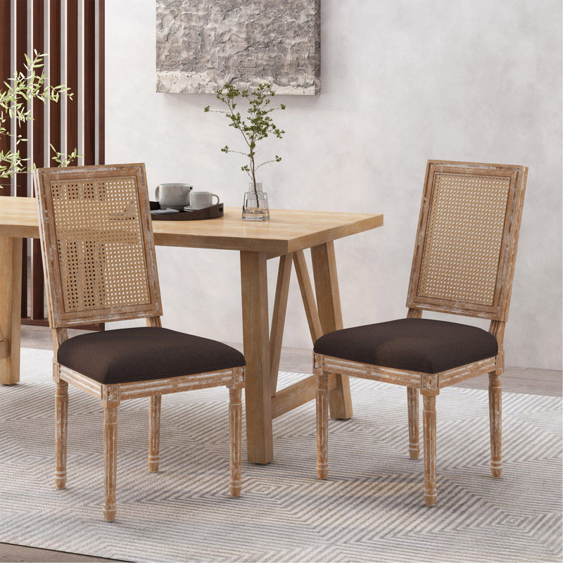Chaise de salle à manger, Brun, Naturel