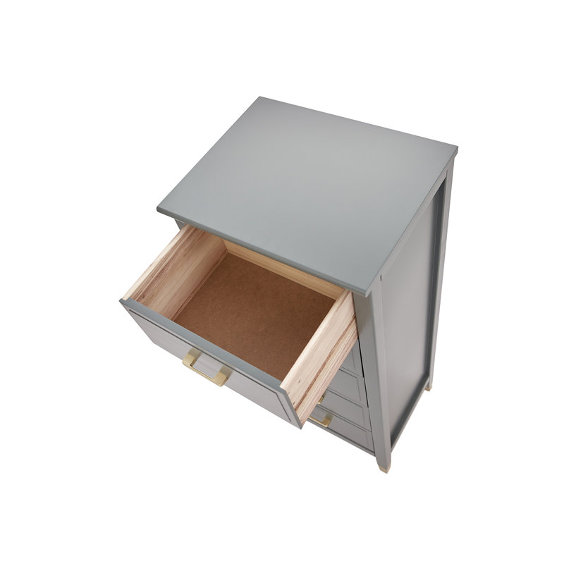Olivette 5 - Drawer Chest of Drawers, Grey