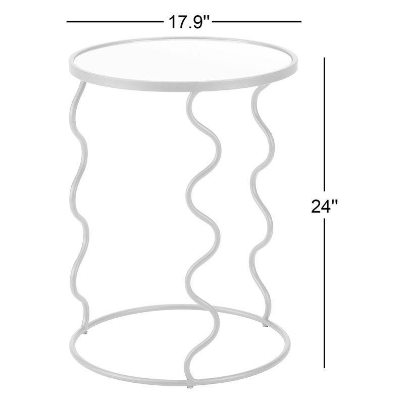Table de bout avec plateau en verre