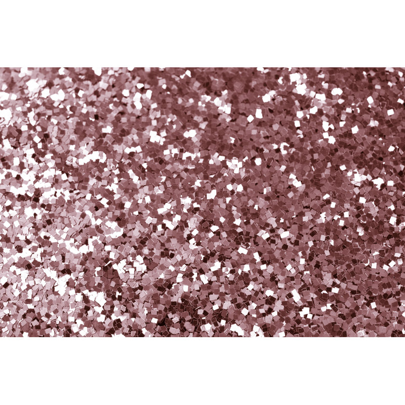 Rose Gold Glitter - Wrapped Canvas Print, 20cm H x 30cm W x 3.8cm D