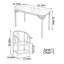 Chaise en bois d'orme rétro et durable-1324503019
