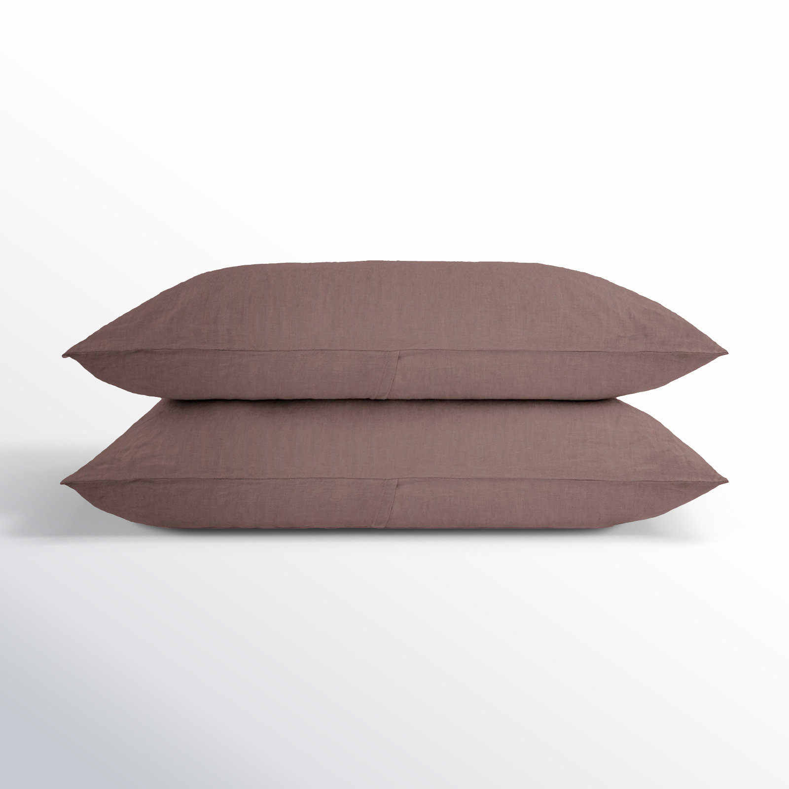 100% French Linen Pillowcase Set, Clove, King Pillowcase