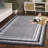 Maudeen Border & Stripe Shag 200 Performance Striped Rug-815203643