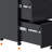 Metal 2 Drawer Mobile File Cabinet with Lock, Featuring simple stylish Filing Cabinet, 25.6''H Letter Size Files Storage Cabinet,Black