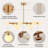 Linear Lights Chandelier, Modern Sputnik Ceiling Fixture with Adjustable Height & Dimmable Glass Shades for Dining Room, Office, Mid-Century Design-978657879-1001664830