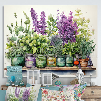 Purple Green Herbs Herbal Haven - Herbs Wall Decor
