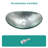 Bathroom Artistic Tempered Glass Silver Vessel Bathroom Sink With Chrome Pop-Up Drain (No Faucet)