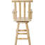 Tabouret de pub rustique avec pivot à 360 °, bois de sapin, brun, accoudoirs et repose-pieds pour une expérience relaxante et agréable-1600232529