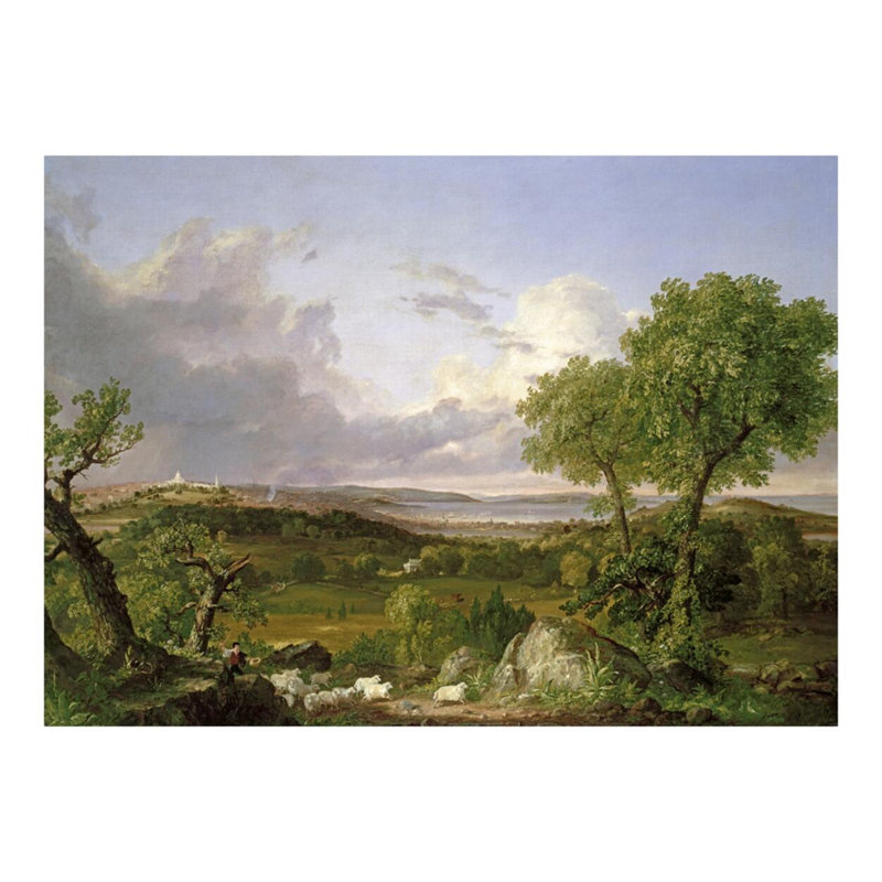 «View of Boston» par Thomas Cole - Estampe numérique, H 16 po x l 20 po