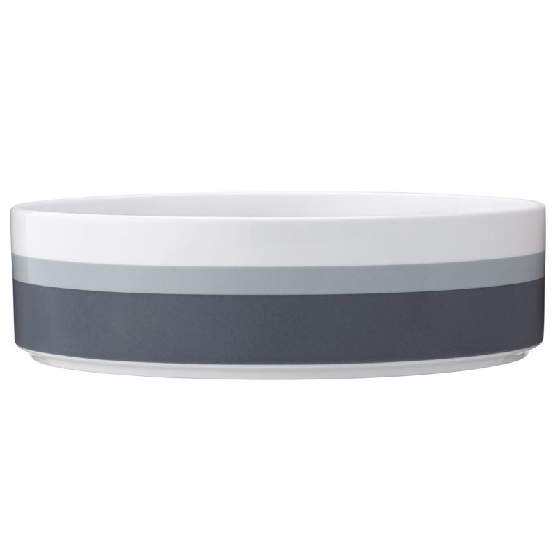 Noritake Colorstax Stripe Serving Bowl 10", 67 OZ., Gray