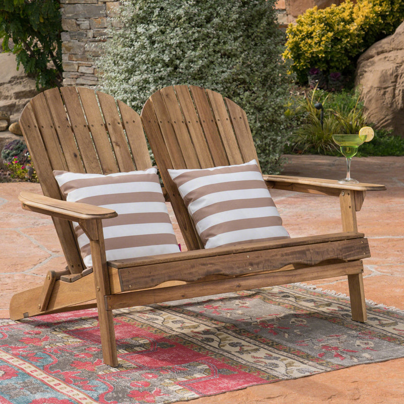 Causeuse Adirondack, chaise de patio, Naturel