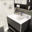 Dessus de meuble-lavabo de salle de bain 31 po - Pierre frittée blanche avec lavabo central rectangulaire, dosseret de 4 po, trou de robinet pré-percé imperméable et trous encastrés élégants