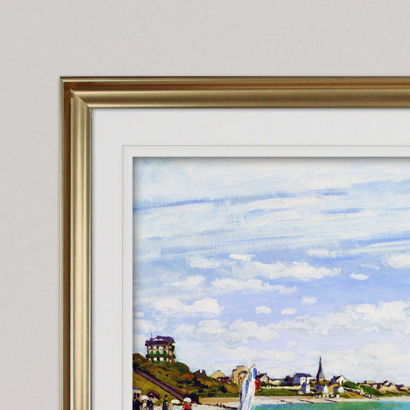 «Regatta at Sainte» par Claude Monet, reproduction, Cadre doré, H 31 po x l 43 po x P 1,5 po