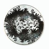 Silver Leaf Floral Print