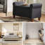 Banc de rangement rabattable avec clous et pieds en bois massif Alisdair-77351253