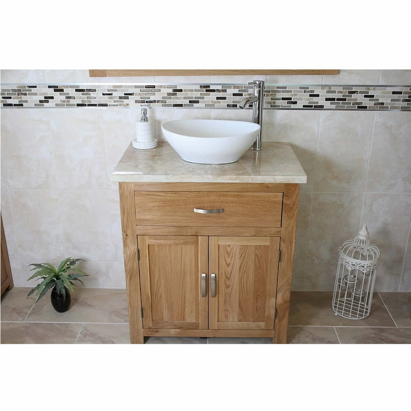 Deltoro 751mm Single Bathroom Vanity with Vessel Ceramic Basin