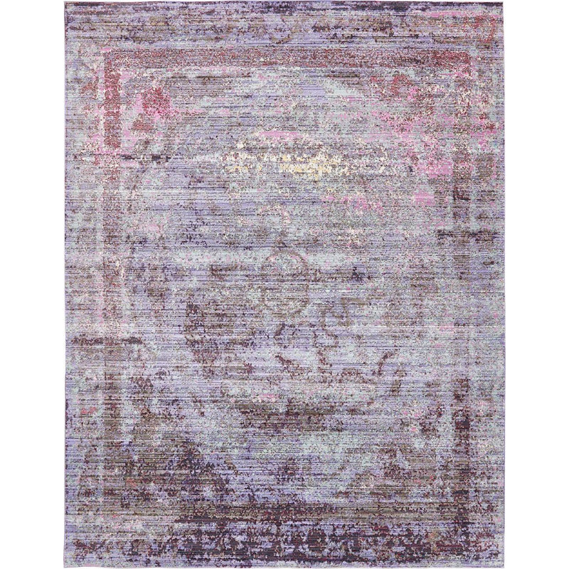 Tapis mauve de style sud-ouest Donminique, Rectangle 9 pi x 12 pi