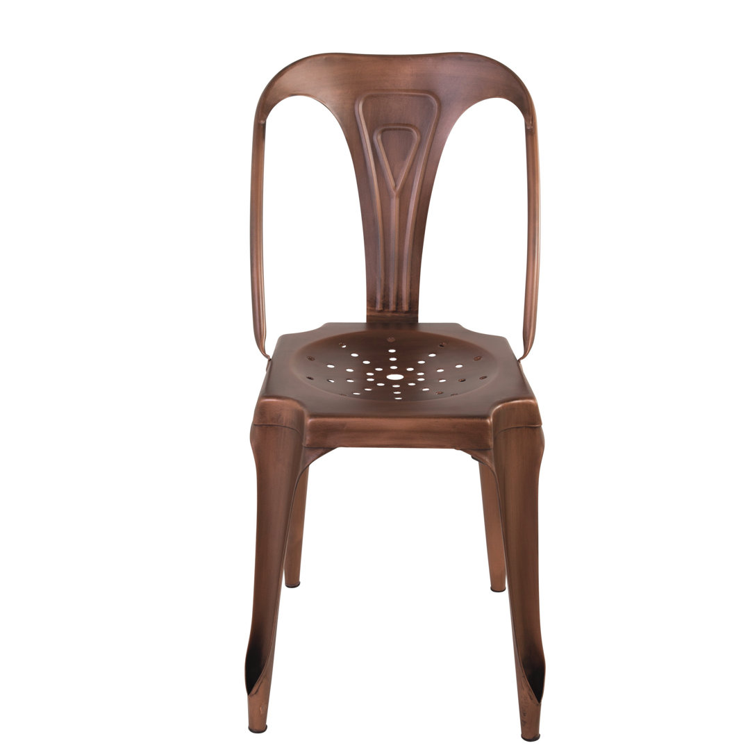 Burnett 45cm H Metal Slat Back Side Chair
