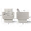 Fauteuil d'appoint pivotant en tonneau beige-1340019440