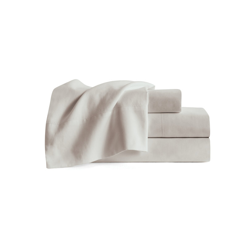 425 Sheets DKNY Cotton Sateen Sheet Set, Beige, King Sheet Set