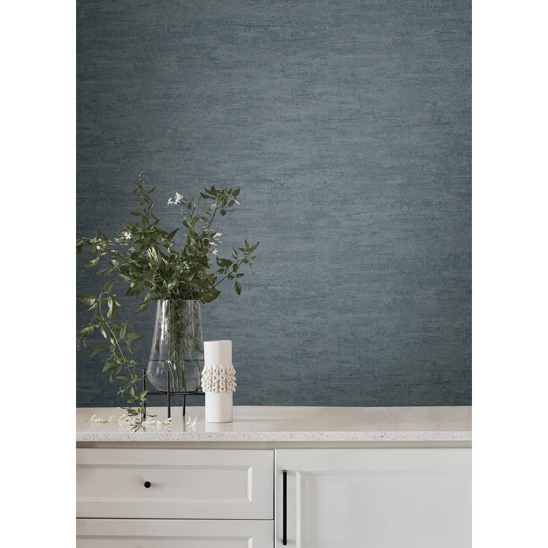 Papier peint en stuc vieilli, Bleu