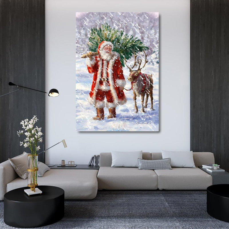 «The Holiday Aisle® Corti, Marcello», reproduction d'art sur toile tendue: North Pole Tree 19604, 48'' H x 35'' W
