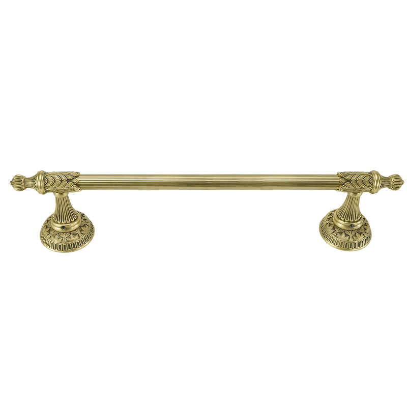 HAMPTON 9" HAND TOWEL; MATTE BLACK FINISH, Florentine Gold, 4" H x 22.5" W x 3" D
