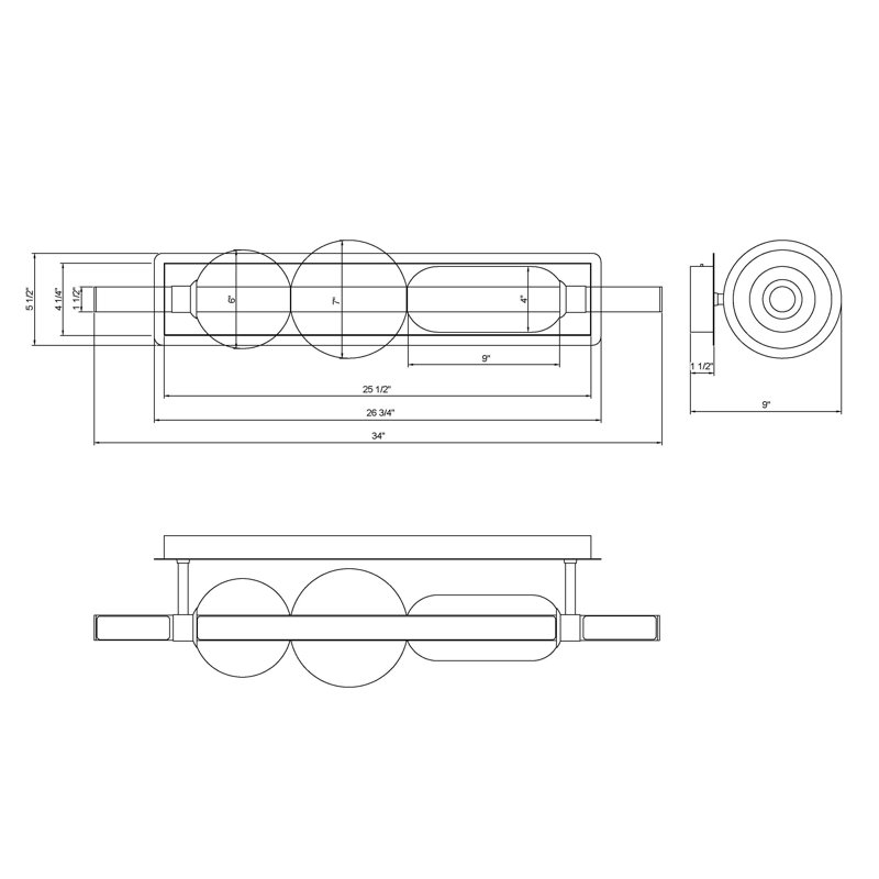 Meuble-lavabo, 34 po, or, verre transparent, Doré