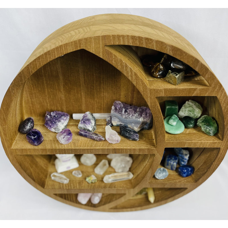 Cei 7 Piece Circle Pine Floating Shelf