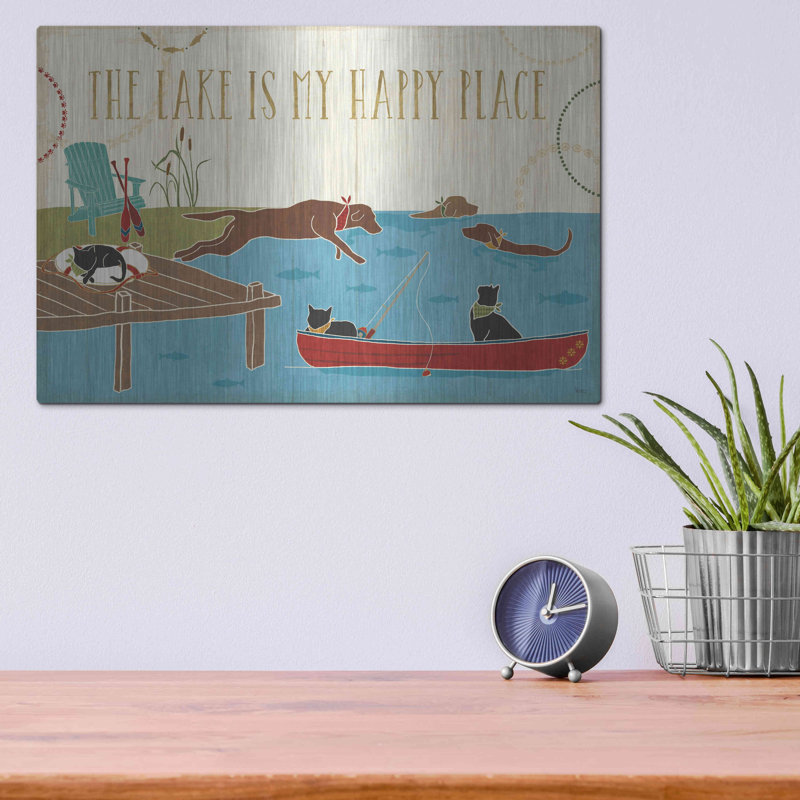 «Lake Pals I» par Véronique Charron, H 12 po x l 16 po