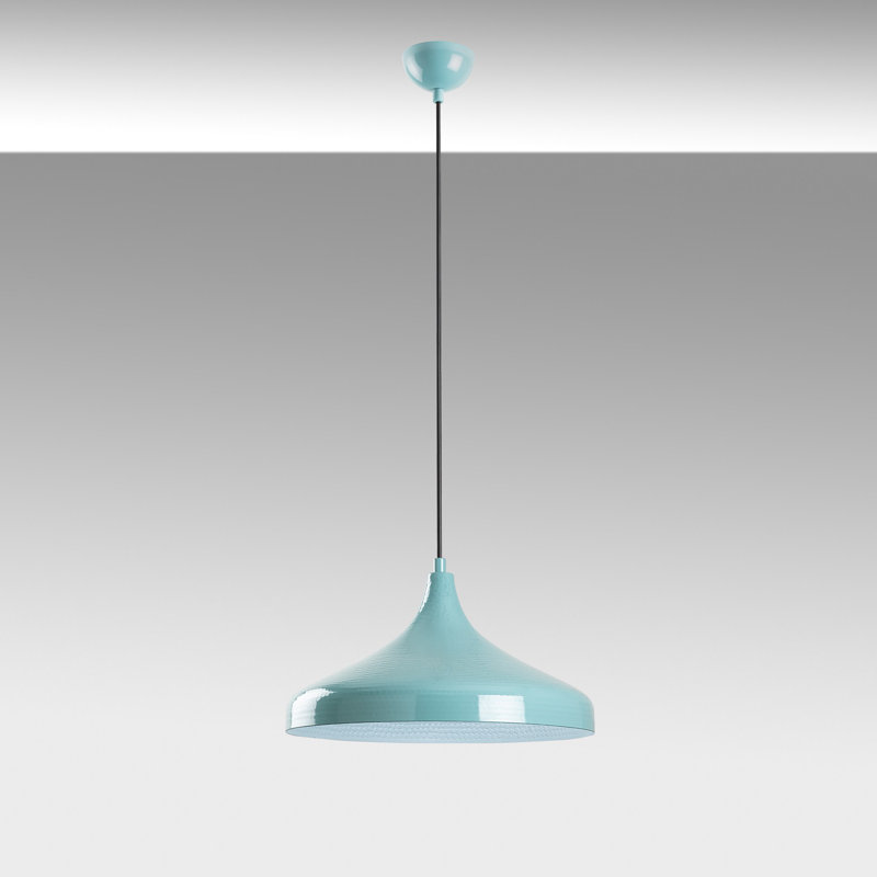 Elegant Adjustable Chandelier, Turquoise Metal Body, 14.2 x 8.7 inches | Height Adjustable from 8.7 to 46.5 inches | E27 Socket, Max 40W | Stylish Lighting for Home Décor, Dining Room & Living Spaces | IP20 Rated