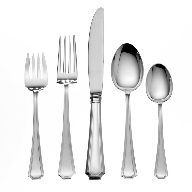 Ensemble de couverts en argent sterling 5 pièces Fairfax, service pour 1 personne