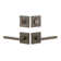 Viaggio Quadrato Linen Texture Rosette Complete Entry Set with Milano Lever