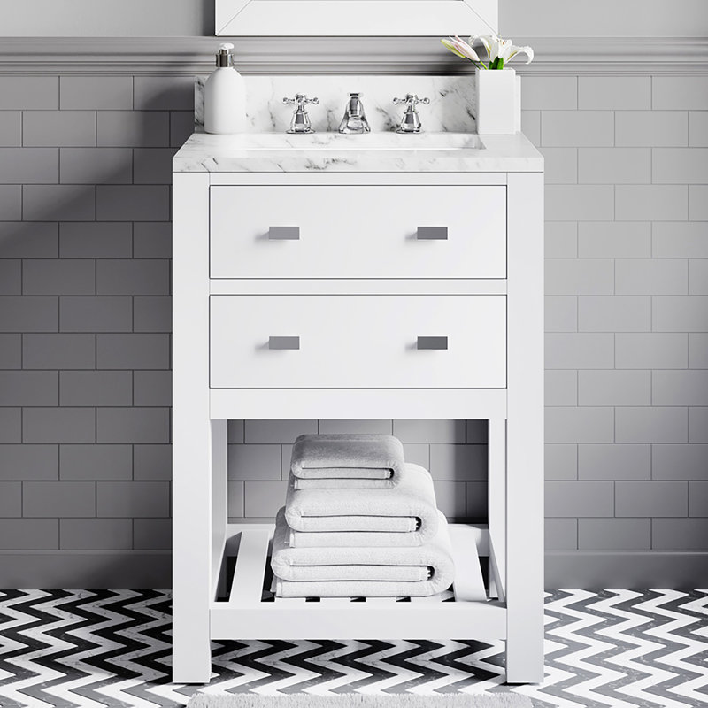 Ensemble de meuble-lavabo simple 24 po Cronin, Blanc pur
