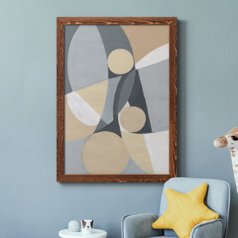 Millenium I - Peinture sur toile encadrée, H 37,5 po x l 27,5 po x P 1,5 po, Toile avec cadre érable