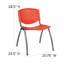 Chaises de vestibule empilables en plastique avec dossiers perforés Oliverson-848270541-809560534