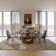 Hobart Modern White Rectangular Sintered Stone Dining Table with Pedestal Base