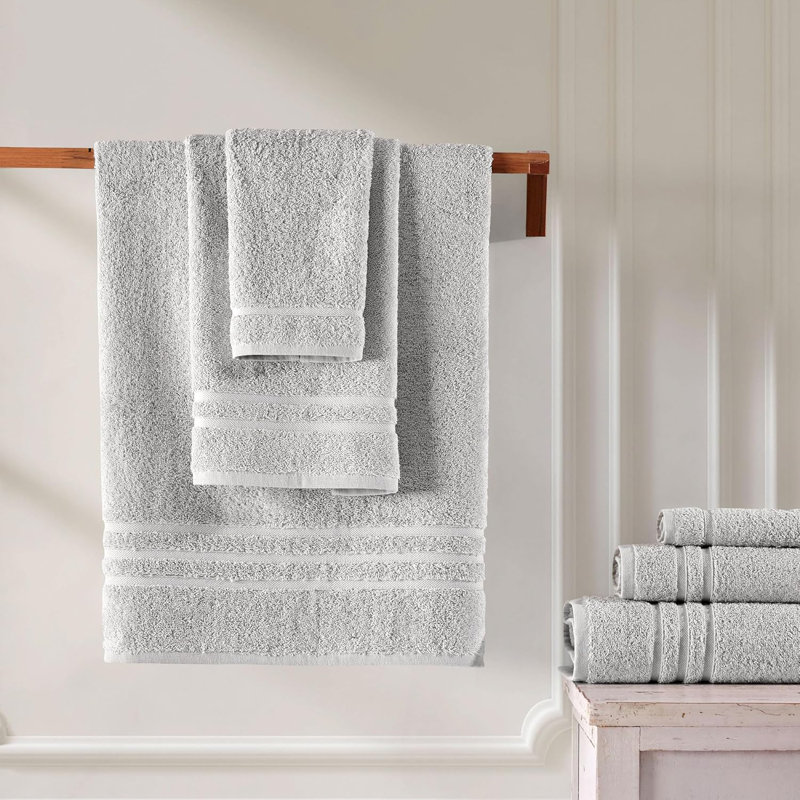 Varley - Hand Towels 100% Turkish Cotton Premium Quality Soft and Absorbent Small Towels for Bathroom, Ice Silver